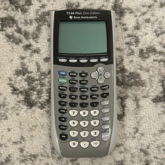 Texas Instruments TI-84 Plus Silver Edition Graphing Calculator With Cover- Gray - Picture 3 of 10